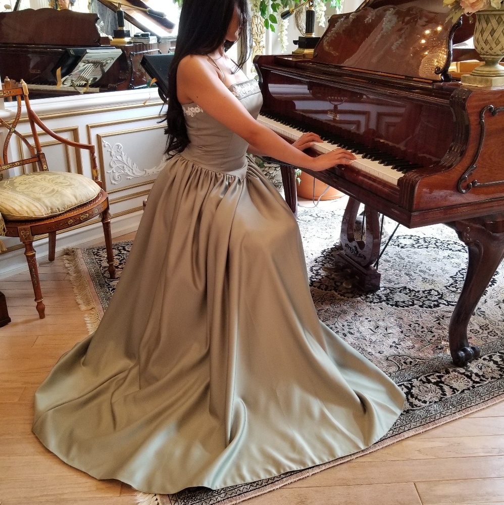 Vintage Sage Green Gown
